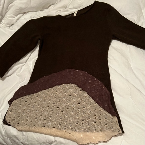 Loose-Knit Brown Sweater EUC - Picture 2 of 12